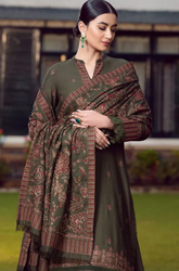 Bareeze - Winter 3PC Dhanak Embroidered Suit - SS0421